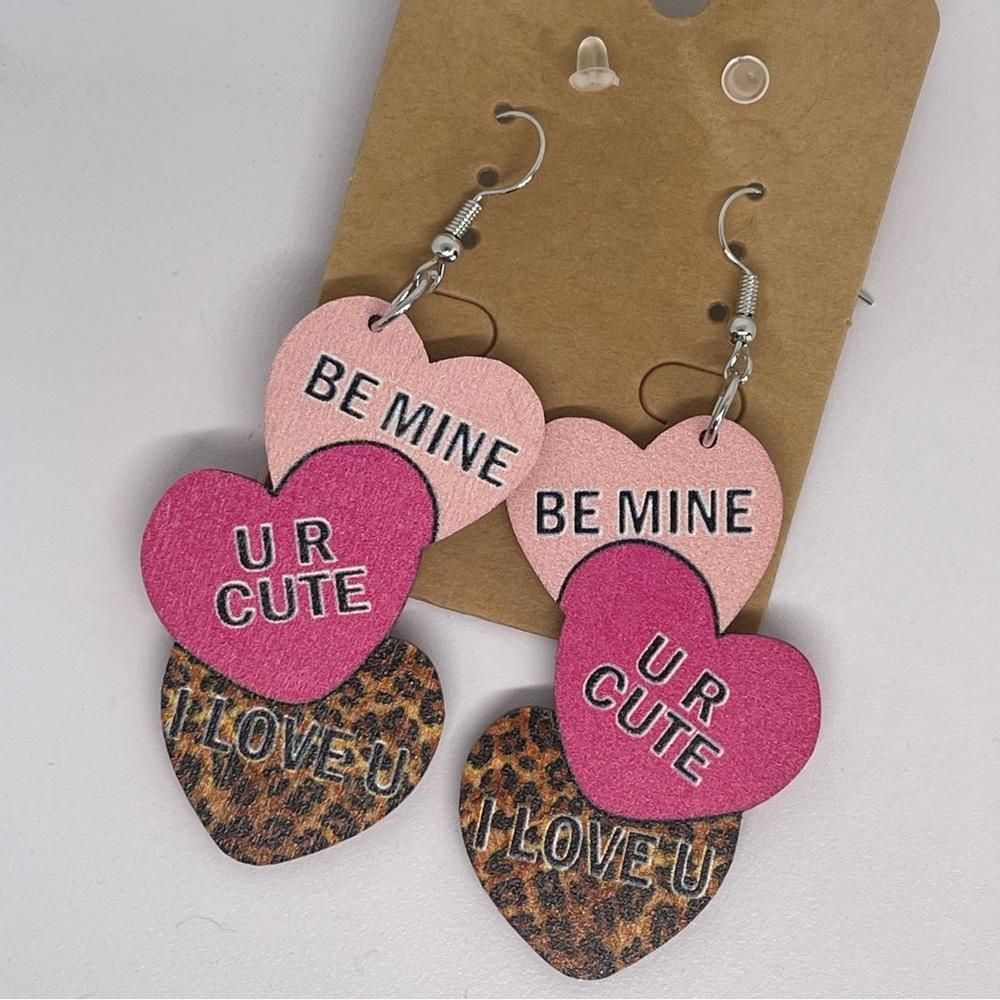 Heart Shaped Statement Earrings - Picture 8 of 9